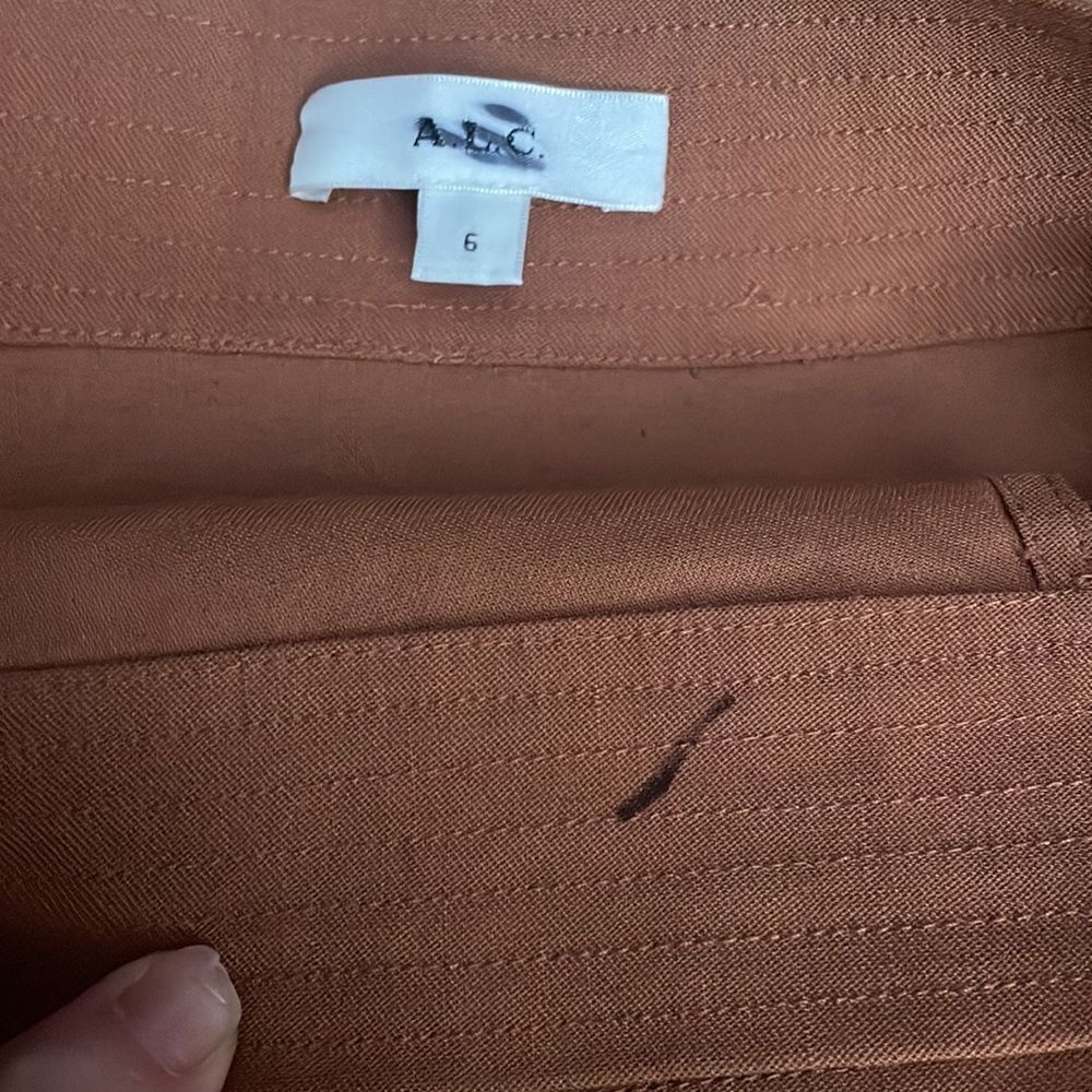 ?ALC Adelaide side tie wrap skirt deep Amber new without tags - Picture 11 of 11